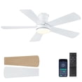 thumbnail image 1 of Ventilador de techo Hounberi de 46 cm con mando a distancia para luces, color blanco, 1 of 9