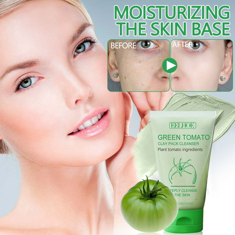SDJMa Green Tomato Clay Mask Pore Cleanser, Purifying with Green