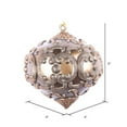 thumbnail image 2 of Vickerman 6" Mocha Antique Glitter Onion Christmas Ornament, 2 of 2