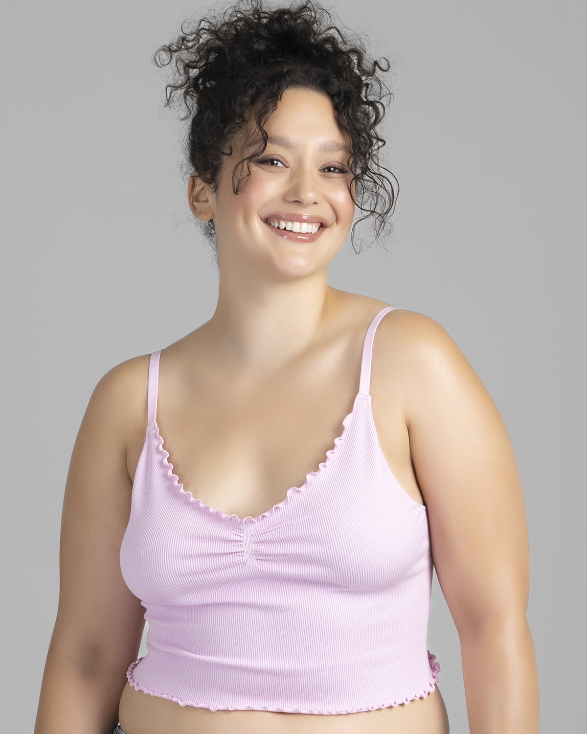 No Boundaries Women's Ruffle Cami, Size XS-3XL