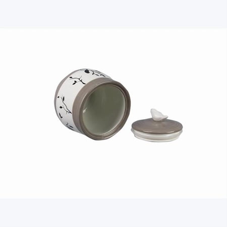 Youngs 21222 Ceramic Botanical Design Canister with Silicon Seal, Set of 4