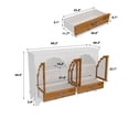 thumbnail image 4 of MONSLIPA Accent Cabinet with Doors, Wood Credenza Sideboard Buffet Cabinet with Storage Rustic Arched Door for Living Room, 4 of 8