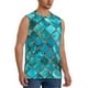 thumbnail image 2 of Balery Square Glass Mosaic Camisetas sin mangas para hombre, absorbe la humedad y protege contra el mal olor.-3X-Large, 2 of 7