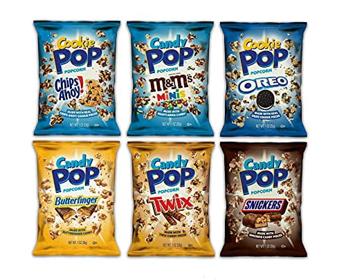 Candy Pop Candy Coated Popcorn Made with Real Candy, 6 Flavor Variety | But