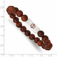 thumbnail image 3 of Stainless Steel Polished With Enamel Medical Id Padauk Wood Bracelet Made In China -Jewelry By Sweet Pea, 3 of 6