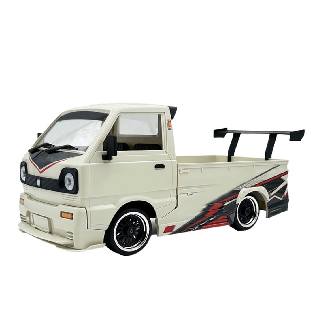 1/10 RC Drift Car, Brushless 2435 4000KV Motor Truck, 25KM/H Speed 2.4G Proportional Control, Metal Driveshaft – D-14S RTR White RC Drift Toy for Adults