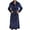 Blue-B, variant on Penkiiy Mens Plush Fleece Robe Soft Shawl Collar Bathrobe Long Fluffy Robes Winter Warm House Robe with Pockets Gray