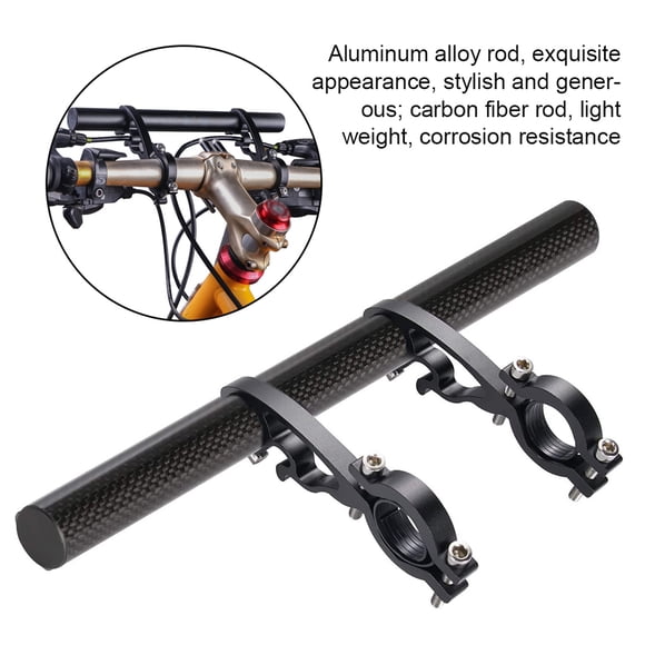 Bicycle Handlebar Extender 25cm Bike Bike Handlebar Extension Double Clamps Speedometer Bracket Holder, Carbon