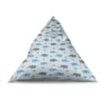 thumbnail image 4 of Animal Lounger Chair Bag, Continued Illustration of Large Animals Print with Dotted Heart Shapes, High Capacity Storage with Handle Container, Lounger Size, Blue and Blue Grey, by Ambesonne, 4 of 5