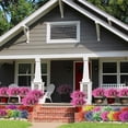 thumbnail image 6 of 8 Bundles Artificial Lavender Flowers Outdoor UV Resistant Fake Plastic Flowers Faux Plastic Shrubs for Indoor Outdoor Window Home Garden Decoration (Pink), 6 of 7