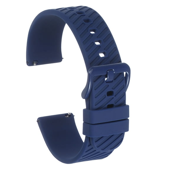 Uxcell Silicone Watch Bands, 18mm Watch Strap Quick Release for Men Women, Navy Blue