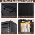 thumbnail image 6 of ChVans 72.8''H Armoire Wardrobe Closet with Sensor Light and 2 Drawer, Farmhouse Bedroom Armoire Cabinet with Hanging Rod, Wooden Wardrobe Cabinet with folding sliding barn door for Bedroom, 6 of 10