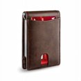 thumbnail image 1 of Card Case Leather Card Case Microfiber Card Case RFID Anti-theft Brush, 1 of 5