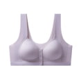 thumbnail image 1 of Front Closure Bra for Everyday Comfort Seamless Wireless Supportive Full Coverage T-Shirt Bra with Soft Padding and Underwire, 1 of 2