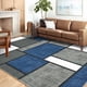 thumbnail image 2 of Alfombra moderna Haperlare con diseño geométrico, lavable, antideslizante, fina, para dormitorio y sala de estar, 1,22 m x 1,83 m, azul marino, 2 of 7