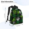 thumbnail image 4 of Vsdgher Tropical Leaves1 Print Unisex Large Capacity Bookbag Schoolbag Casual Daypack for High School/College/Teens/Travel/Work, 4 of 8