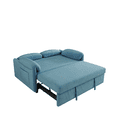 thumbnail image 4 of Dual-Purpose Velvet Sofa Bed: Elegant Blue Convertible Sofa Easily Transforms into a Retractable Bed, Perfect for Living Rooms, Guest Rooms, and Small Spaces, 4 of 20