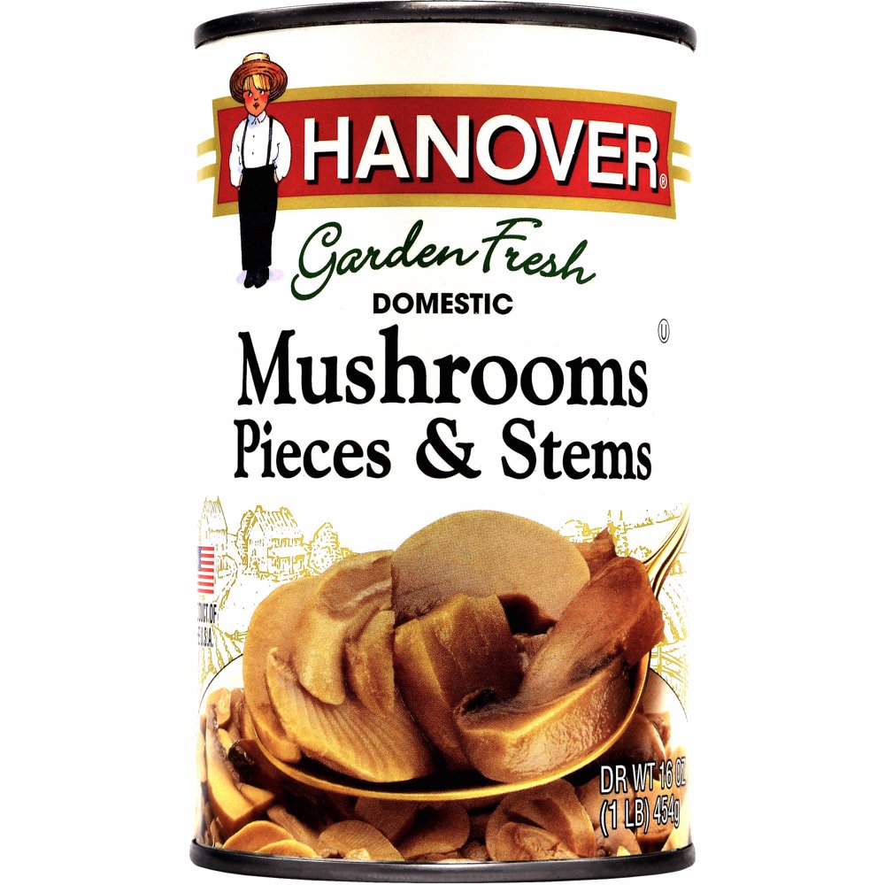 Hanover Domestic Mushrooms Pieces & Stems, 16 Oz