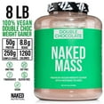 thumbnail image 6 of NAKED Double Chocolate Vegan Mass - 1,260 Calories, 50G Protein, Nothing Artificial, All Natural Chocolate Weight Gainer Protein Powder - 8Lb Bulk, GMO Free, Gluten Free & Soy Free, 6 of 9