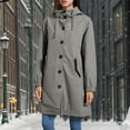 thumbnail image 4 of DondPO Women's Trench Coat Rain Gear For Women Waterproof Women's Raincoats Rain Jacket Women Trench Coat Women Long Plus Size Rain Coat Rain Jacket Women Long Dark Gray S, 4 of 9