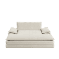 thumbnail image 3 of Modern Apartment Lounge Chair, Oversized Double Chaise with Deep Seat & Pillows, Space Saving Design for Cozy Living Rooms, 3 of 15