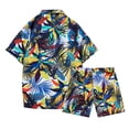 thumbnail image 2 of Vedolay Matching Short Sets For Men Men's Summer Shirt & Shorts Set Two Piece Casual Sports Outfits,Black S, 2 of 5