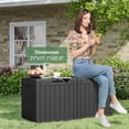 thumbnail image 7 of Bifanuo 31 Gallon Deck Box, Resin Outdoor Storage Box, Waterproof and UV Resistant Lightweight Storage Deck Box for Garden Tools, Supplies, Toys, Set of 2, 7 of 7