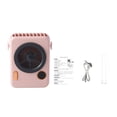 thumbnail image 1 of Ventilador para colgar en el cuello Ventilador recargable eléctrico digital LED Enfriador de forma de cámara portátil ajustable, Rosa Advancent HA004178-02B, 1 of 6