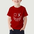 thumbnail image 2 of Crunowin Graphic Print Tee for Boys (3-16), Casual Short Sleeve Pullover Tops Summer Crew Neck T-shirts Red 11-12Years, 2 of 6