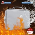 thumbnail image 3 of Organizador De Documentos Ignífugo, Caja De Documentos Ignífuga, Tela De Fibra De Vidrio Recubierta De Silicona Portátil A Prueba De Altas Temperaturas Con Cerradura Para El, 3 of 7