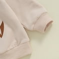 thumbnail image 4 of Toddler Baby Boy Girl Halloween Outfit Pumpkin Sweatshirt Crewneck Pullover Sweater Long Sleeve Shirt Tops Fall Clothes, 4 of 7