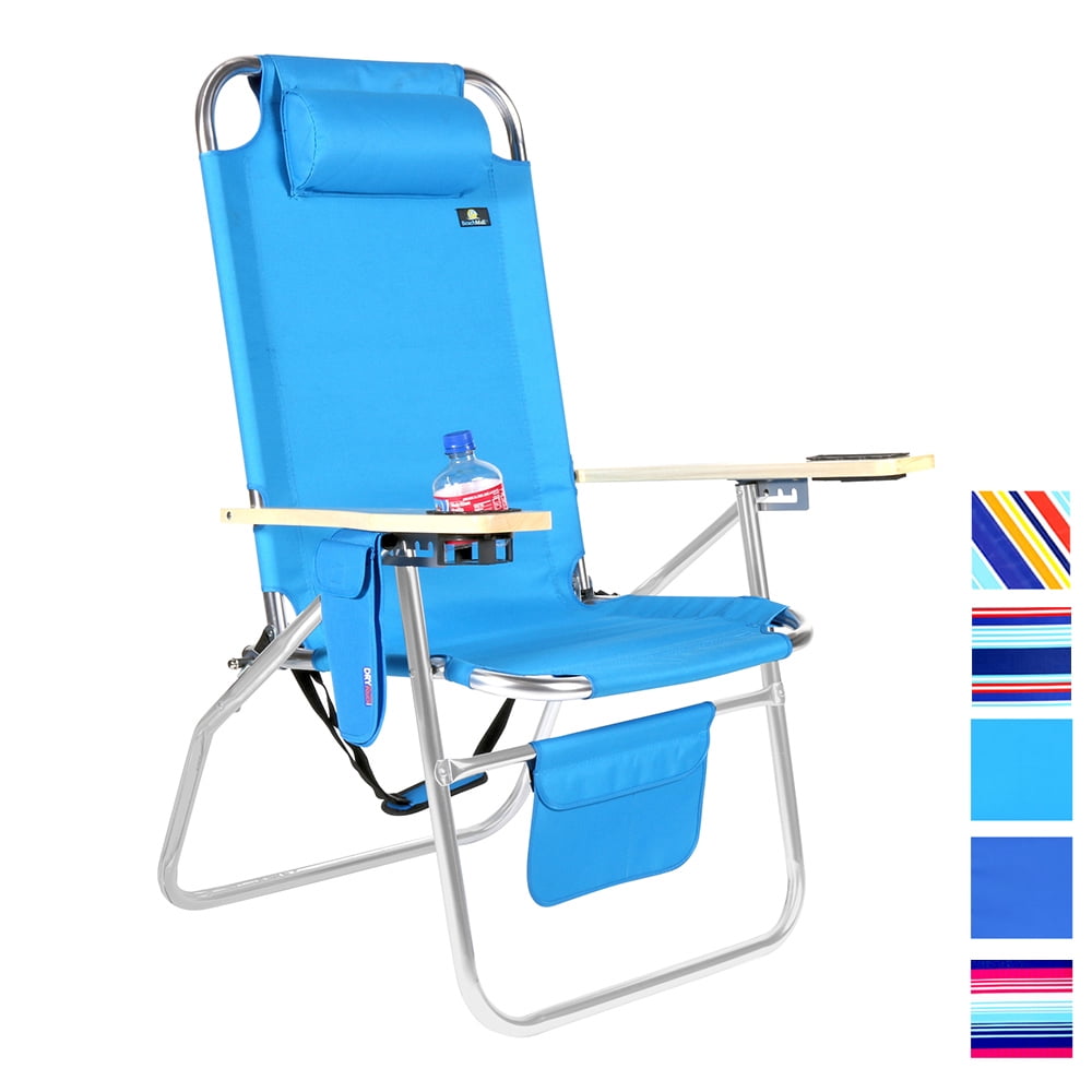 Deluxe XL Wide Tall Plus Size Aluminum Folding Big Heavy Duty Beach
