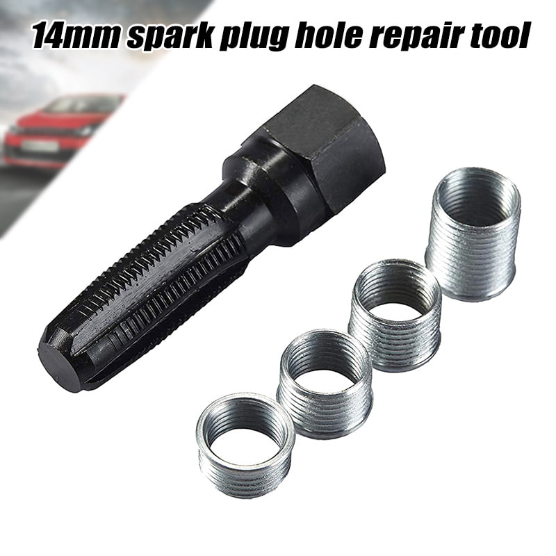 16Pcs Spark Plug Rethread Kit Cylinder Head Tap Thread Insert Reamer Repair Tool