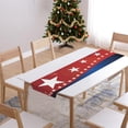 thumbnail image 5 of Chmadoxn 4th of July Table Runner, Independence Day Table Runner Dresser Scarves, July 4th Non-Slip Rectangle Burlap Decor for Home Stars Red and White Check Plaid Tablecloth, 5 of 8