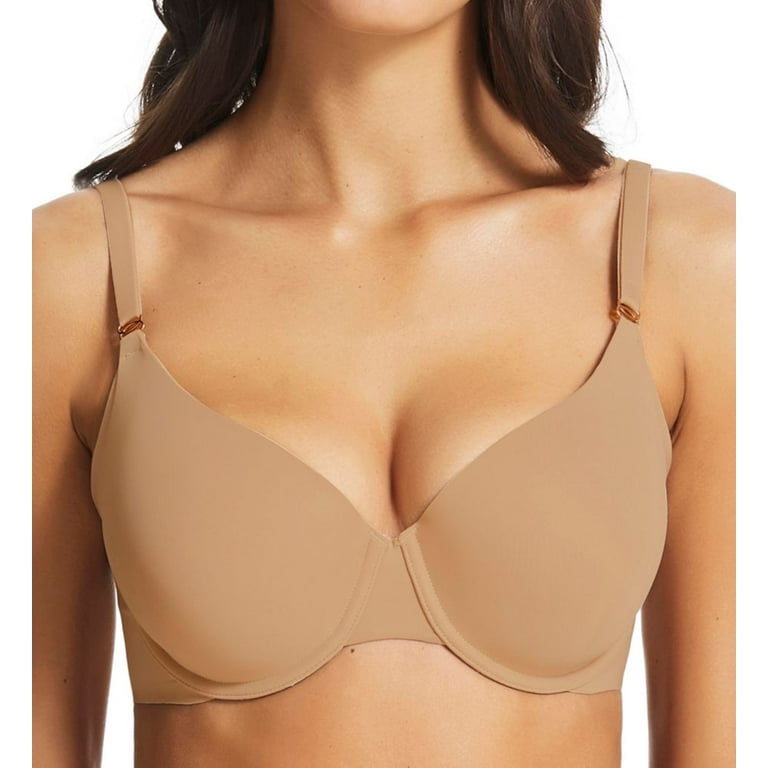 Women's fine lines FO011 Full Coverage Smoothing T-Shirt Bra (Nude 34C) 