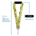 thumbnail image 3 of Nickelodeon Lanyard, SpongeBob Expressions Stripe Blue, Elastic, 3 of 4