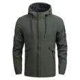 thumbnail image 1 of Men Autumn&Winter Long Sleeve Pockets Coats Hooded Blouse Jacket, 1 of 4