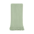 thumbnail image 2 of JeashCHAT Cheesecloth Table Runner Boho Rustic Cheese Cloth Table Runner for Wedding Party Baby Shower Easter Spring Summer Kitchen Table Decor, Pleated Cloth Table Runner, 35"x118", Green, 2 of 5