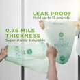 thumbnail image 4 of ANECO 100% Compostable Trash Bags 3 Gallon, 100 Count, Extra Thick Compost Bags for Countertop Bin, Small Compost Bag, Biodegradable Food Waste Bags with TUV OK Compost Home and BPI certified, 4 of 7