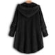 thumbnail image 4 of ICHUANYI Clearance Women Plus Size Button Plush Tops Hooded Loose Cardigan Wool Coat Winter Jacket(Black, XXL) ICHUANYI WER2023080709188, 4 of 7
