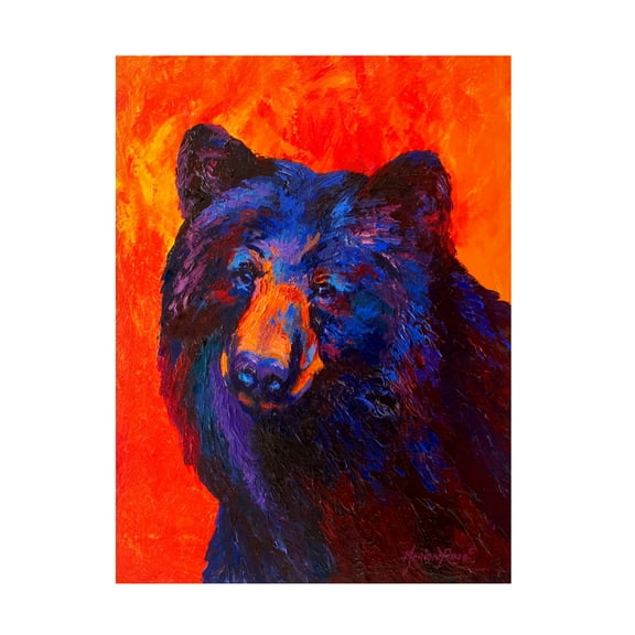 Marion Rose 'Thoughtful Black Bear' Canvas Art