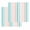 Coral Teal, variant on Aqua Teal Stripe Hand Towels Set,Waffle Weave Kitchen Towels 2 Pieces,Geometric Grey White Vertical Striped Microfiber Hair Face Bath Tea Towel Absorbent Quick Drying Cleaning Dish Cloths,15.7"x23.6"
