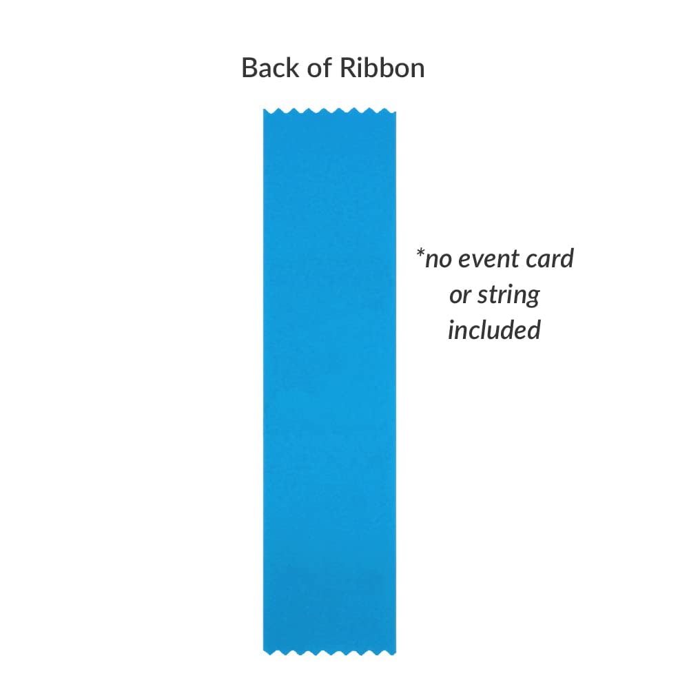RibbonsNow Science Fair Participant Ribbons - 100 Bright Blue Bookmark Style Ribbons