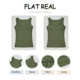 thumbnail image 7 of Ladybranch Women's Tank Top Slim Fit Sleeveless Slim Fitted Cotton Basic Camisole Shirts(Large，Green), 7 of 7