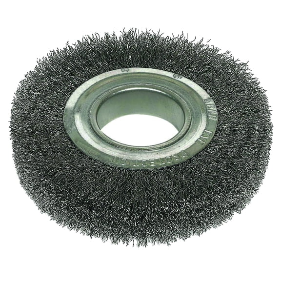 Robtec Crimped Wire Wheel Brush, 6" x 2" Arbor Hole
