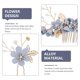 thumbnail image 4 of 3Pcs Exquisite Wedding Hairpin Vintage Hairpin Flower Bridal Wedding Headpiece, 4 of 4