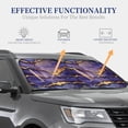 thumbnail image 3 of Multi-Size 2pce Car Front Glass Visor Collapsible Sunscreen No Odor Comfortable For Most Cars Suv Trucks Purple Gold Marble, 3 of 7