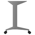 thumbnail image 5 of Hirsh Modern Metal T-Leg Table Desk. Arctic Silver/Weathered Charcoal, 5 of 7