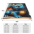 thumbnail image 3 of Balery Adorable Blue Baby Dragon Manta de Felpa Suave y Acogedora – Cobija de Franela Aterciopelada para Cama, Lavable y Cálida para Sofá, Mascotas, Transpirable-40"x30", 3 of 7