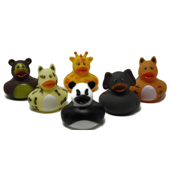Rhode Island Novelty 2" Zoo Animal Rubber Ducks (12 Piece)